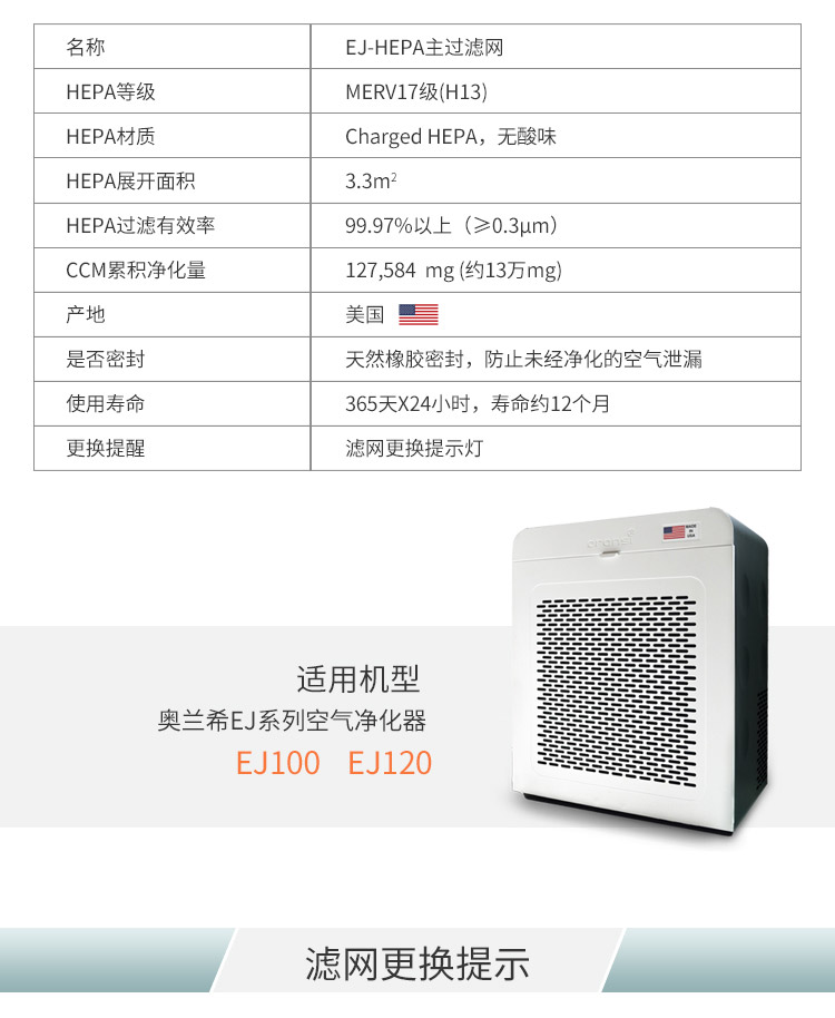 EJ-HEPA主過濾網(wǎng)11